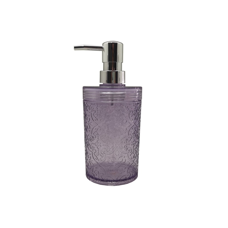 Embossed Dispenser Bottle 400ml Foaming Type Purple
