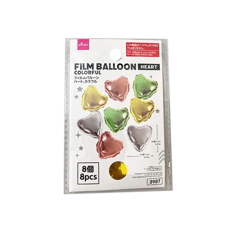 Film Balloon Heart Colorful