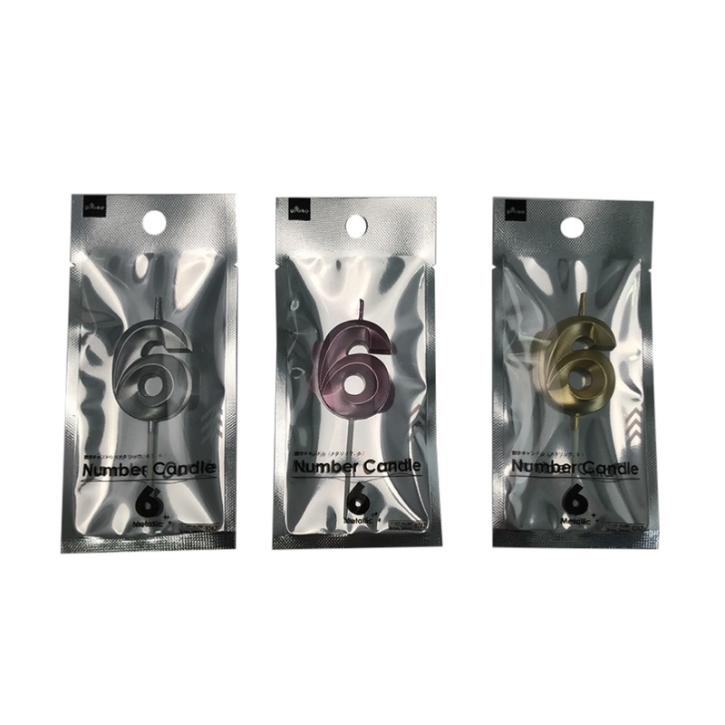 Number Candle Metallic