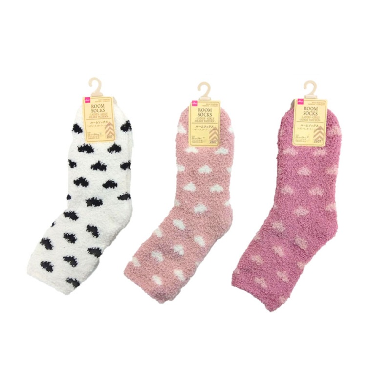 Room Socks Ladies Girly Heart Patterm