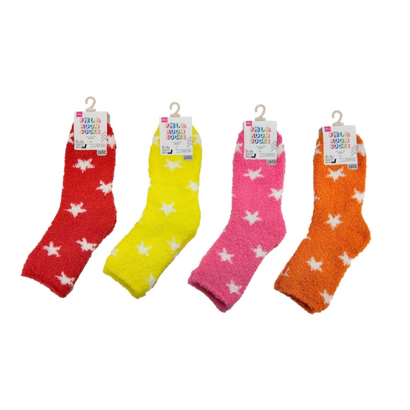 Room Socks Ladies Image Color of My Fave Stars Pattern Warm Color