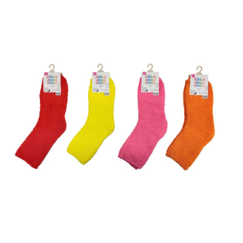 Room Socks Ladies Plain Warm Color