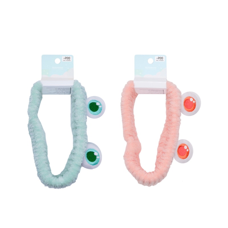 Eyeball Monster Fluffy Hairband Green/Orange