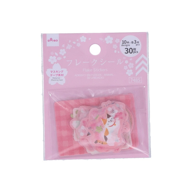 Flake Stickers Cherry Blossom Animal