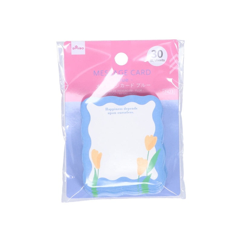 Message Card Flower Blue