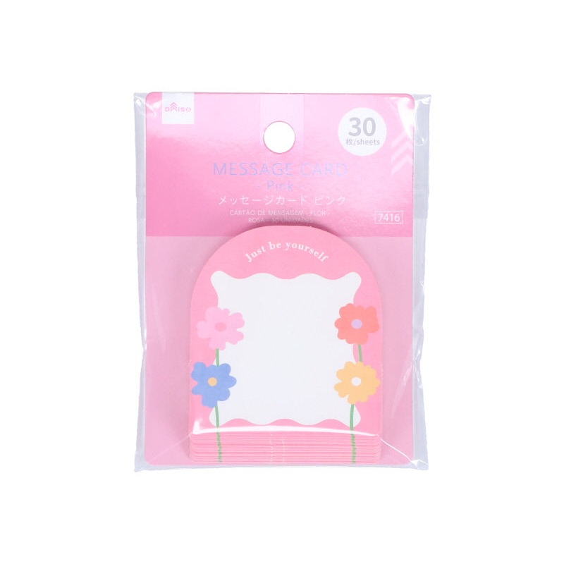 Message Card Flower Pink