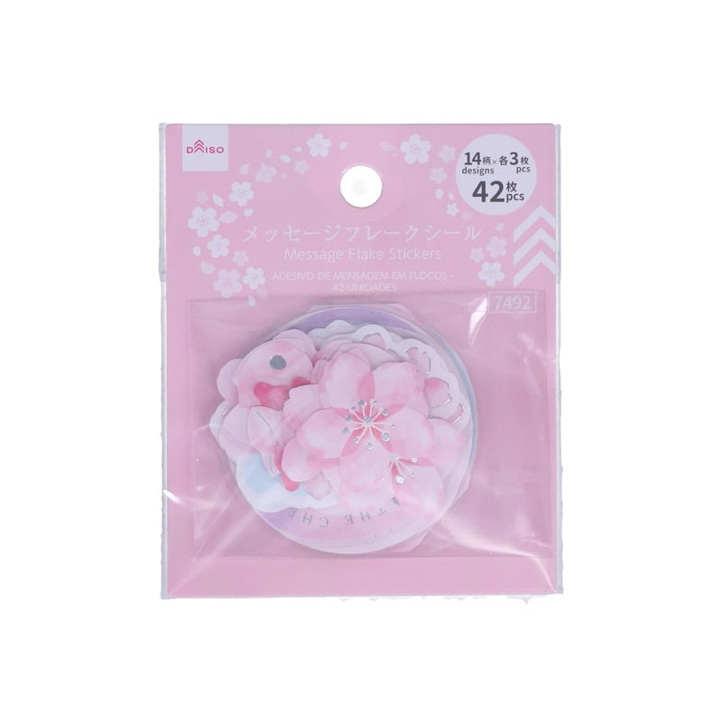 Message Flake Stickers Cherry Blossom