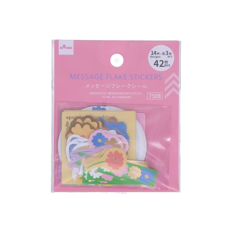 Message Flake Stickers Flower