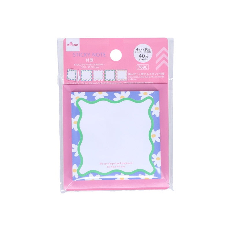 Sticky Square Note Flower