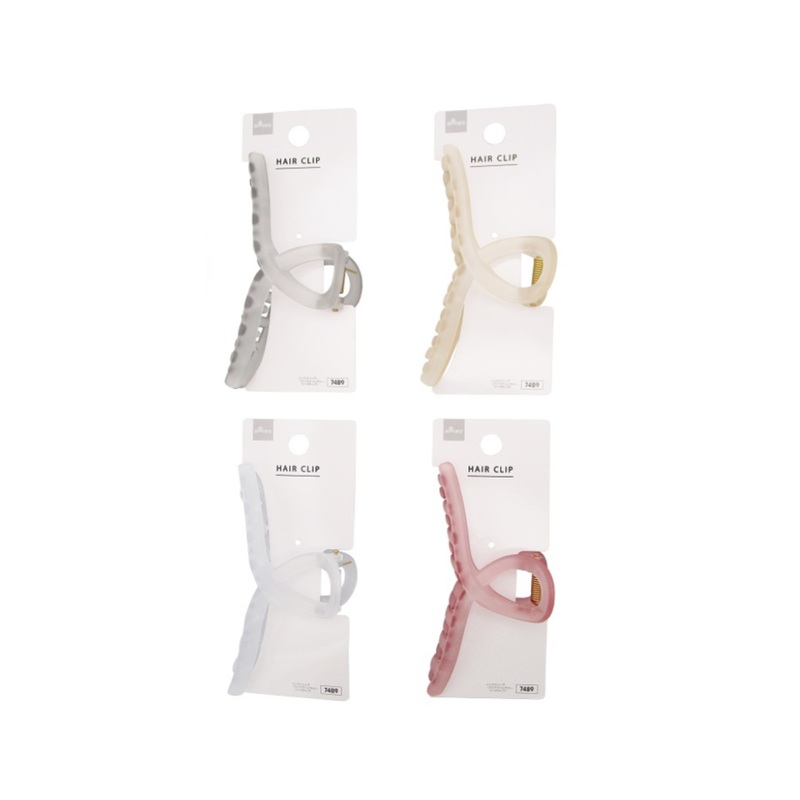 Claw Clip Clear Matte Color Hoop Type