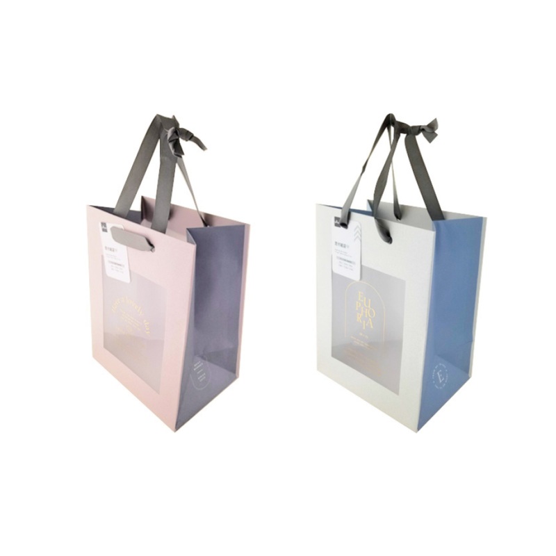 Paper Bag with Window Logo 7.08in  x 9.05in x 5.11in