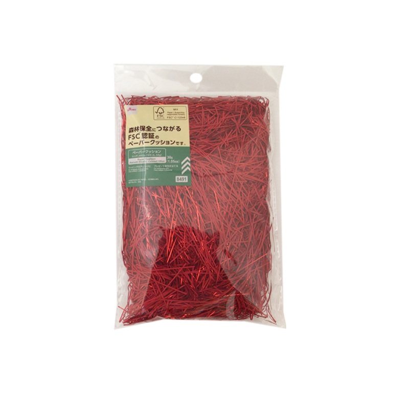 Paper Cushion with Metallic Red Colored