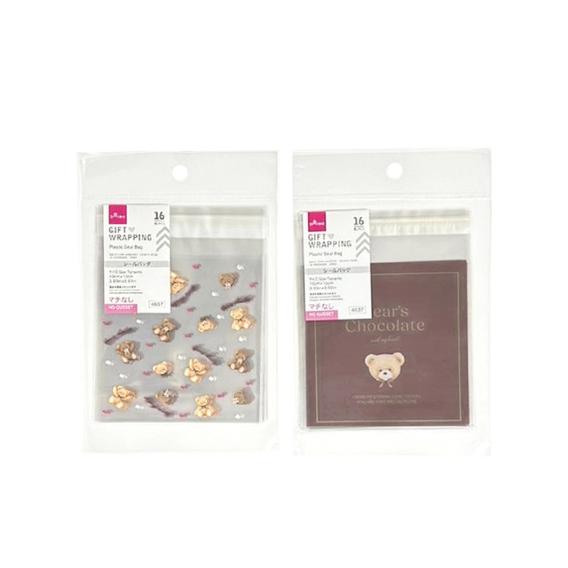 Plastic Seal Bag Bear 10cm x 10cm