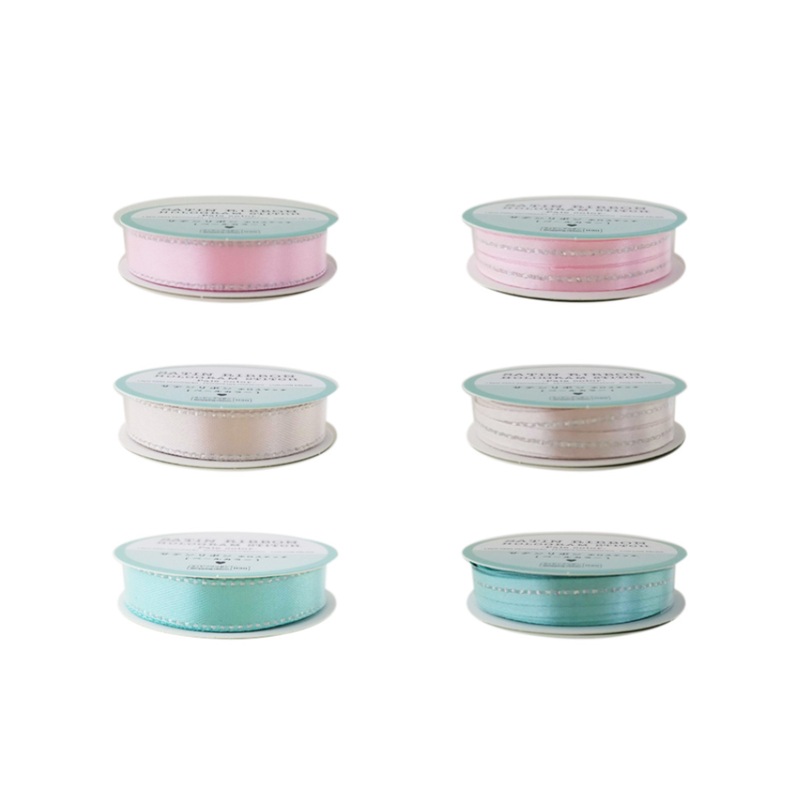 Satin Ribbon Hologram Stitch Pale Color