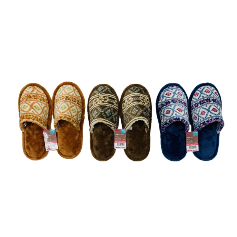 Outer Seam Slippers Memory Foam Print EU 35-38
