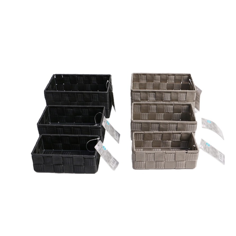 PP Storage Basket Assorted Sizes Black/Grey
