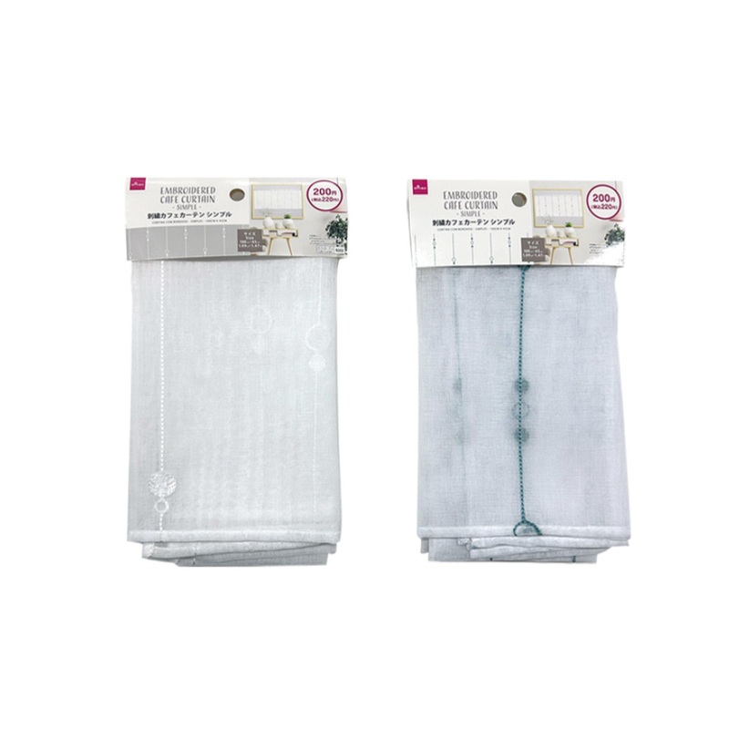 Embroidered Cafe Curtain Simple 100cm x 45cm
