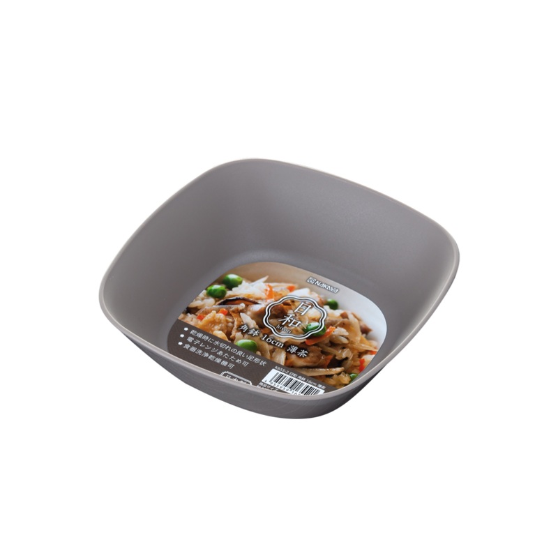 Hiyori Square Bowl 16cm Light Brown