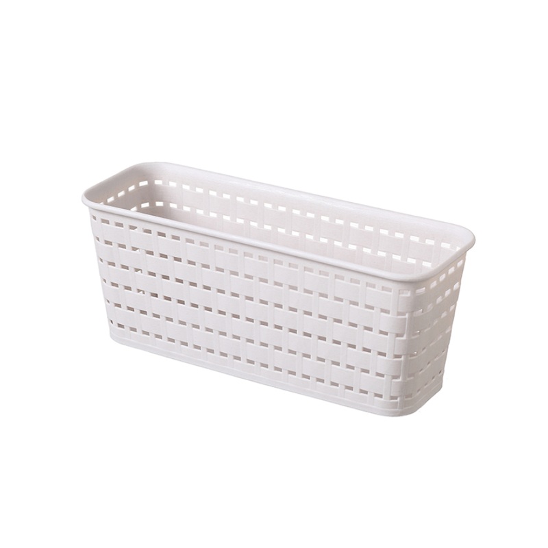 Wood Grain Storage Basket 26.7cm x 9.5cm x 10.6cm