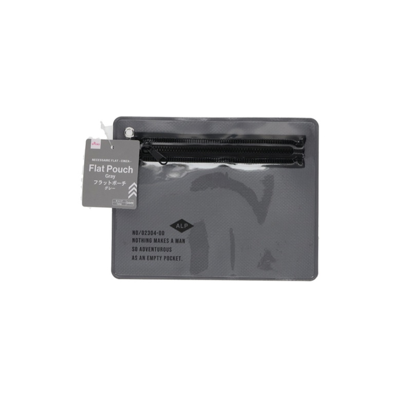 Flat Pouch Grey 19cm x 15cm