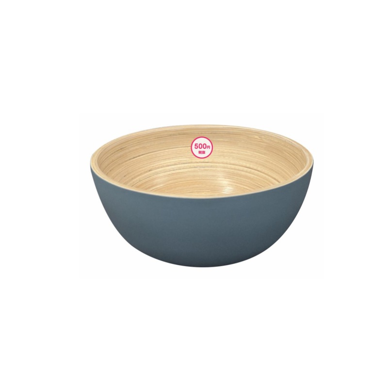 Bamboo Bowl Straight Round Grey 18cm