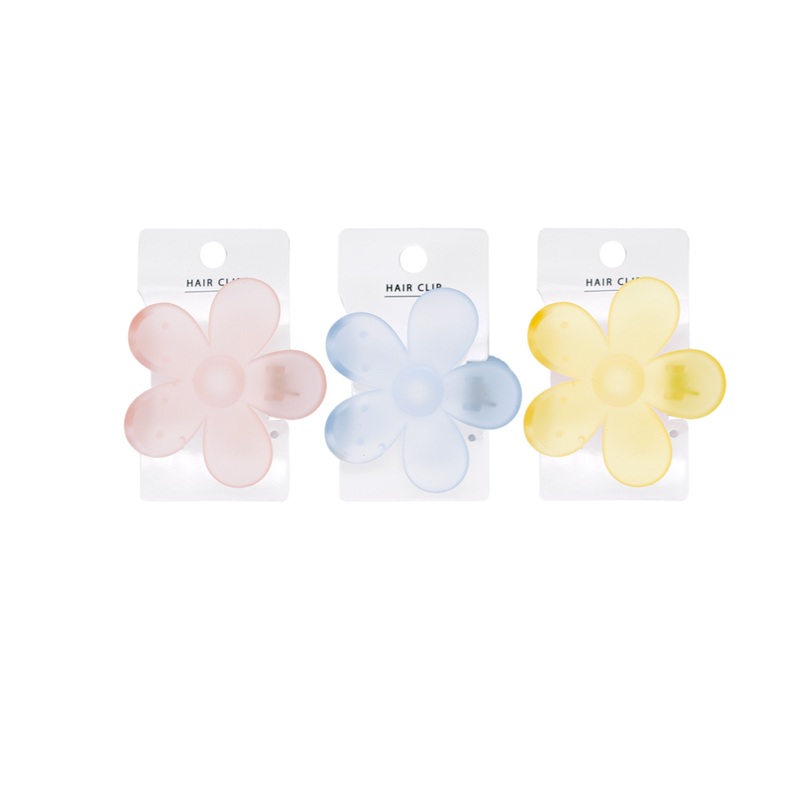 Claw Clip Matte Clear Flower Pastel