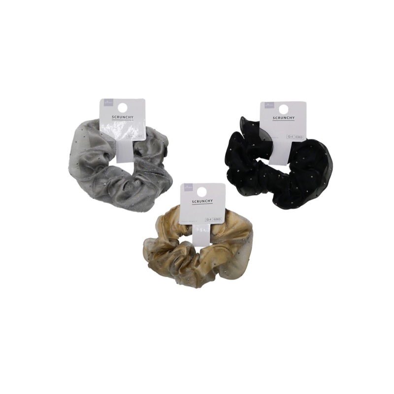 Double Scrunchie Satin & Stone