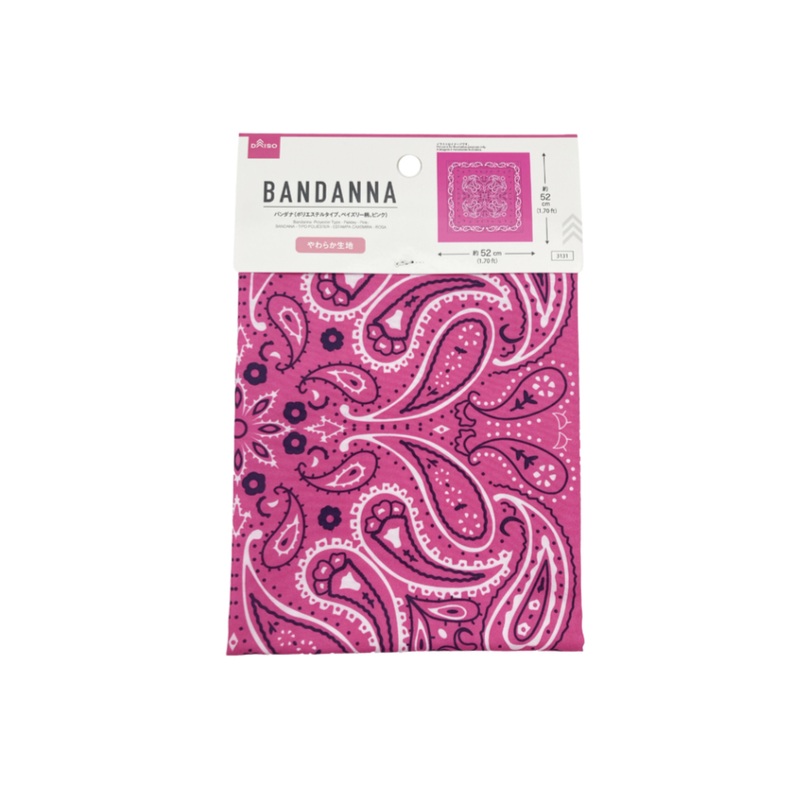 Bandanna Polyester Type Paisley Pink