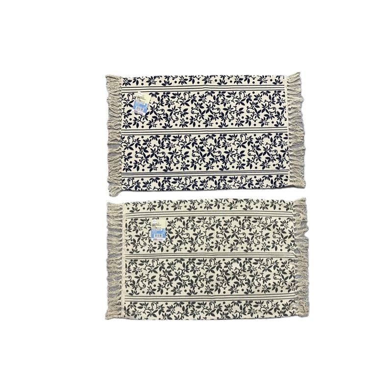 Mat Indian Cotton Blend Leaf Design