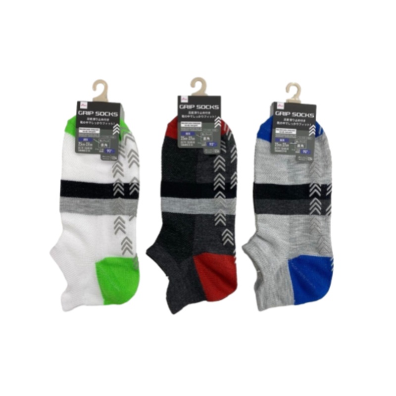 Mens Short Socks Instep Mesh Non-Slip Back Guard