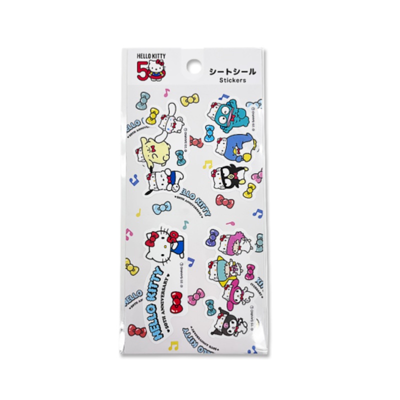 Sheet Sticker Sanrio Characters 50th Anniversary