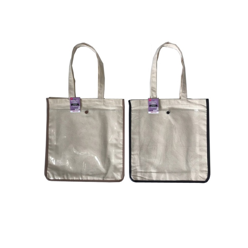 Canvas Tote with Gusset Piping