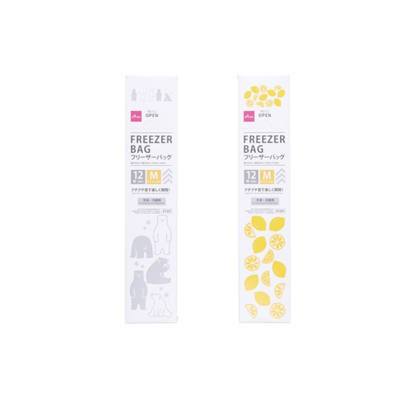 Double Zip Freezer Bag Animal/Fruits 21cm x 22cm