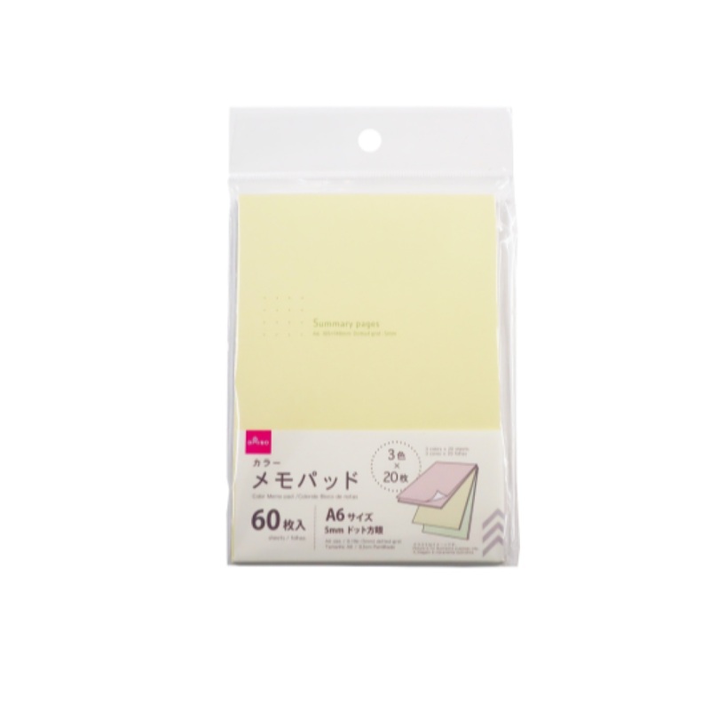 Memo Pad A6 Mixed Colors