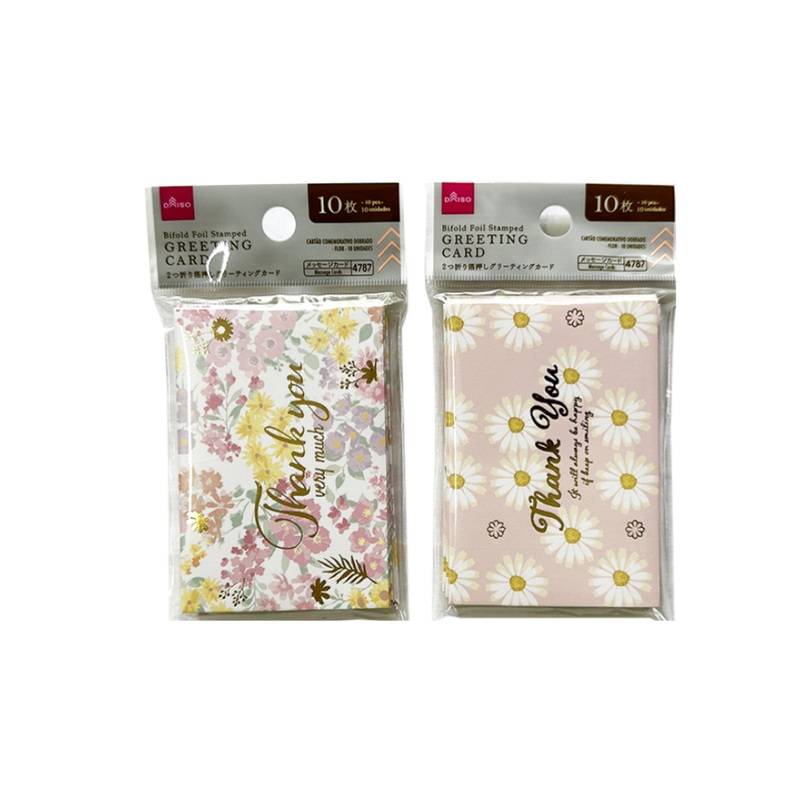 Bifold Foil Stamped Greeting Card Flower