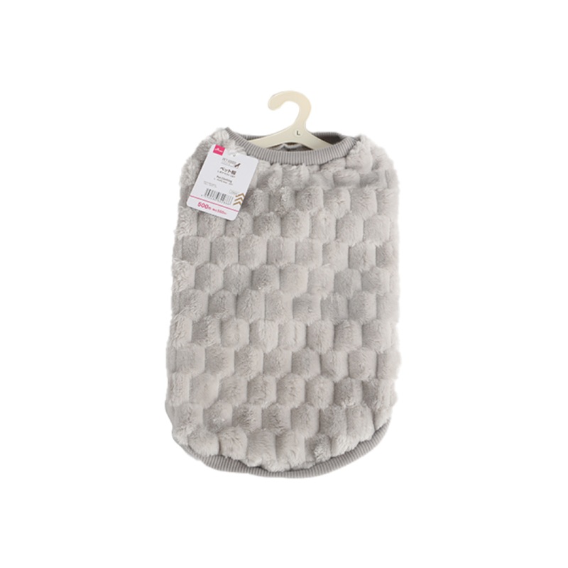 Pet Clothing L Fluffy Vest Light Grey