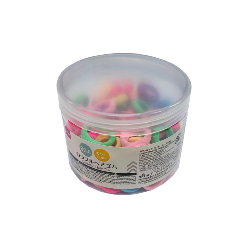 Colorful Hair Tie with Case 90pcs