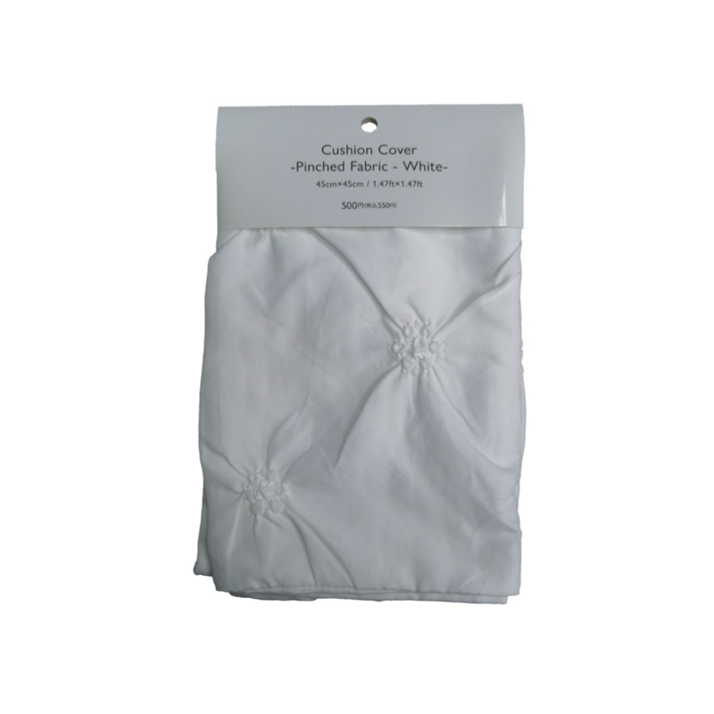 Cushion Cover Pinched Fabric White
