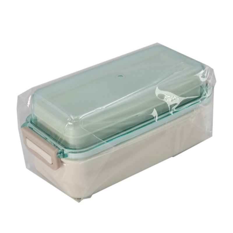 Double Lunch Box Two Lock Type Long Mint