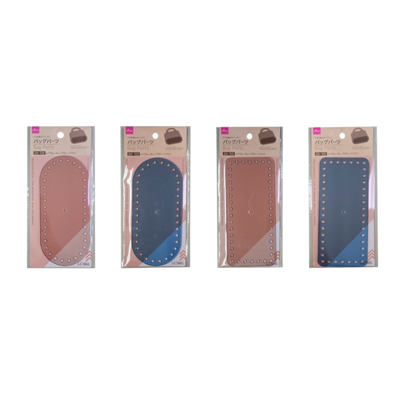 Bag Parts Oblong Rectangle Pink/Navy Blue