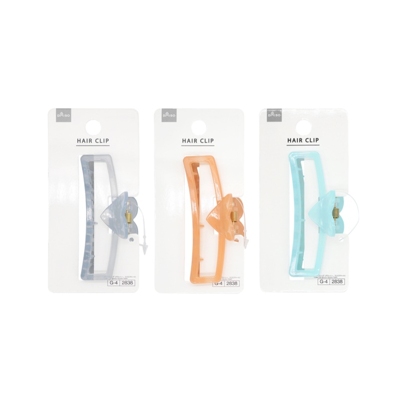 Claw Clip Glossy Square Heart