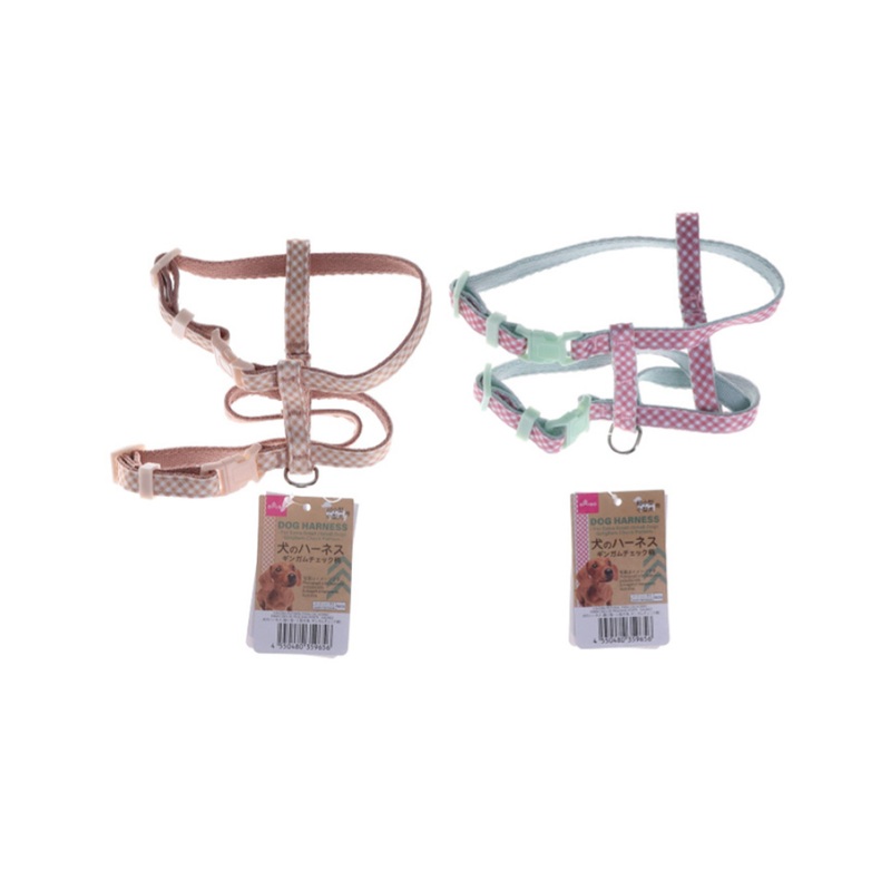 Dog Harness for Small Dogs Gingham Check Pattern