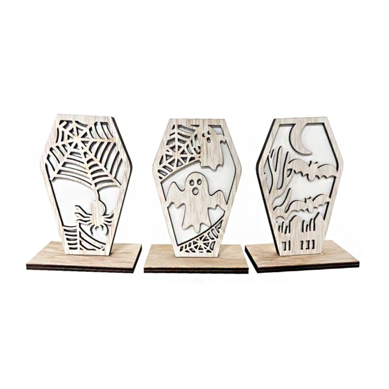 Halloween Wood Plate Dark