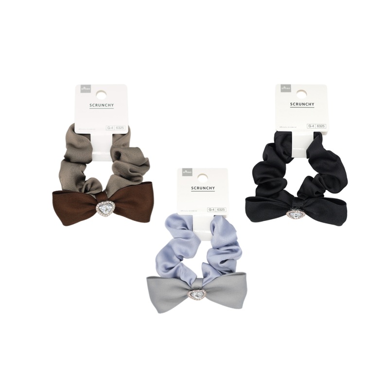 Ribbon Scrunchie Heart Stone