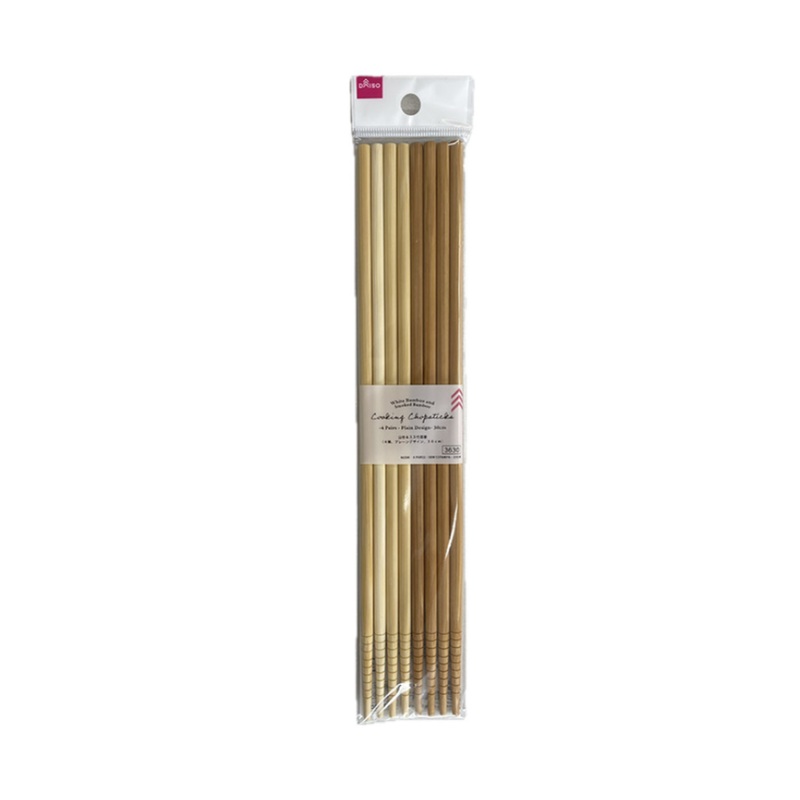 White/Smoked Bamboo Cooking Chopsticks Plain 30cm