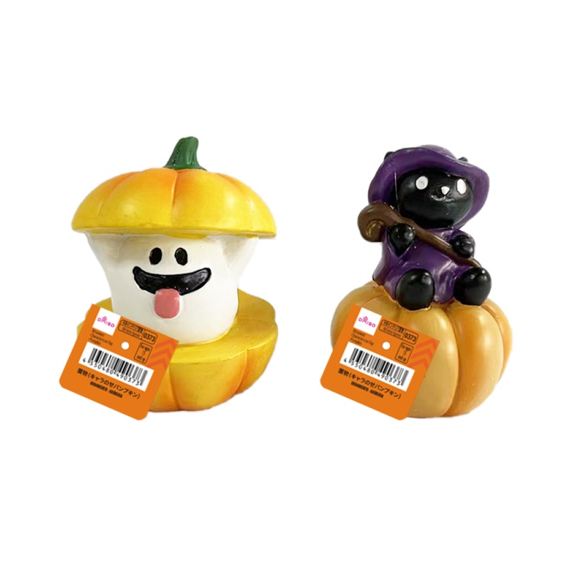Halloween Ornament Characters on Top Pumpkin