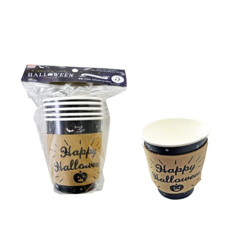 Halloween Paper Cups with Sleeve 270ml