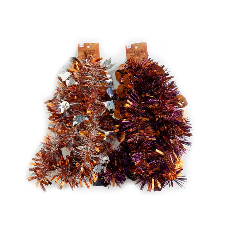 Halloween Sparkling Garland Orange 180cm