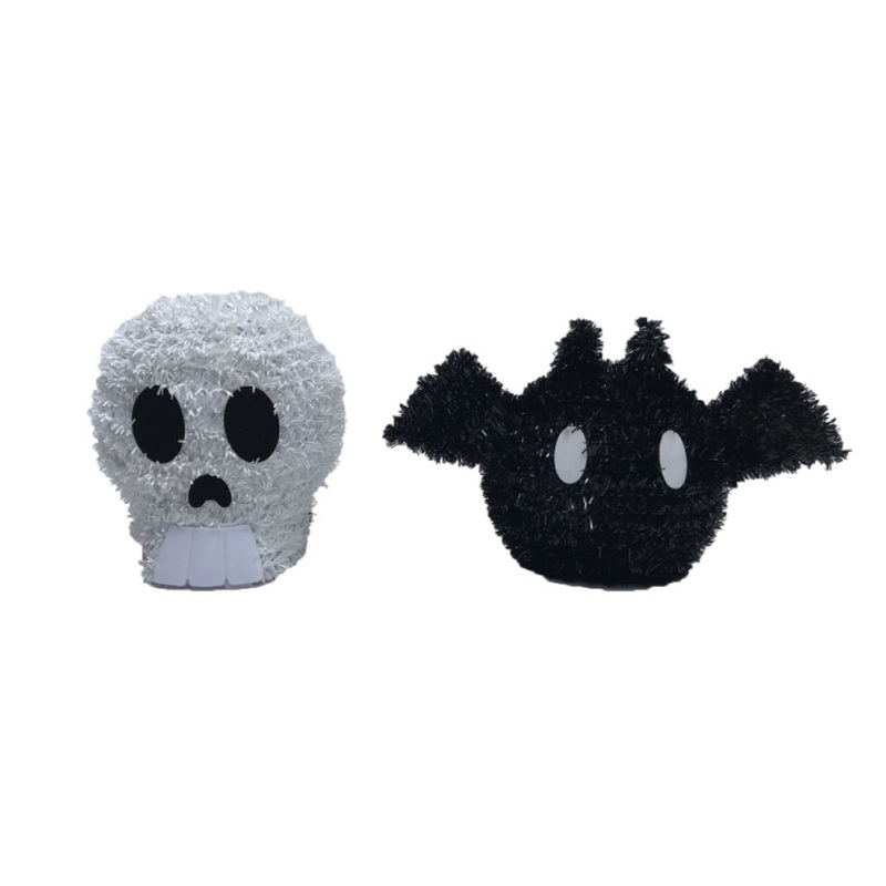 Halloween Sparkling Ornament Skeleton/Bat