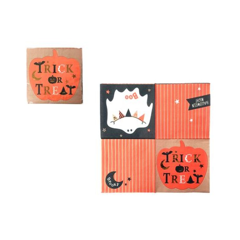 Halloween Table Paper with Gold Leaf Friends 12.99in x 12.99in